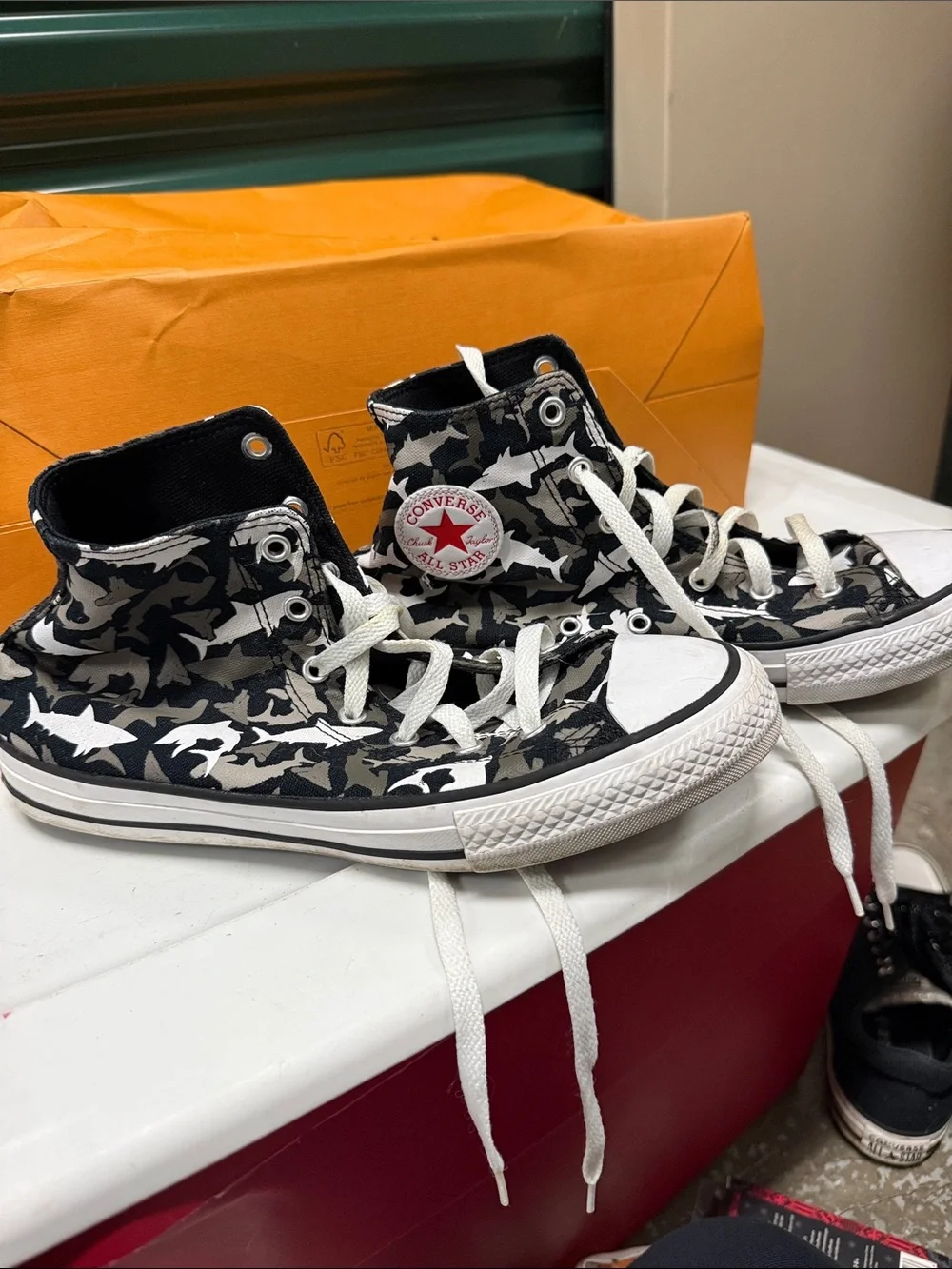 Converse Black and White Junior Shoe